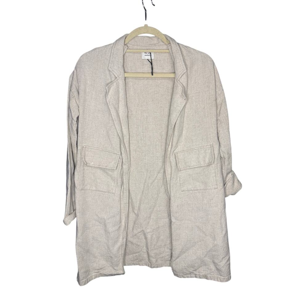 The New Society Women's Linen Blend Jacket Size 16